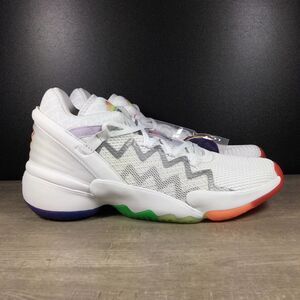 Adidas D.O.N. Issue 2 Indefinable Men's sz 10 White Orange Yellow Blue S29225